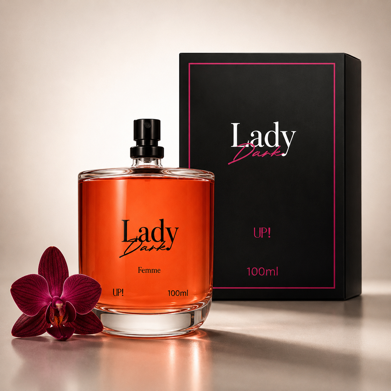 Perfume UP! Lady Dark Femme 100ml com Fragrância Intensa e Misteriosa - Imagem 2