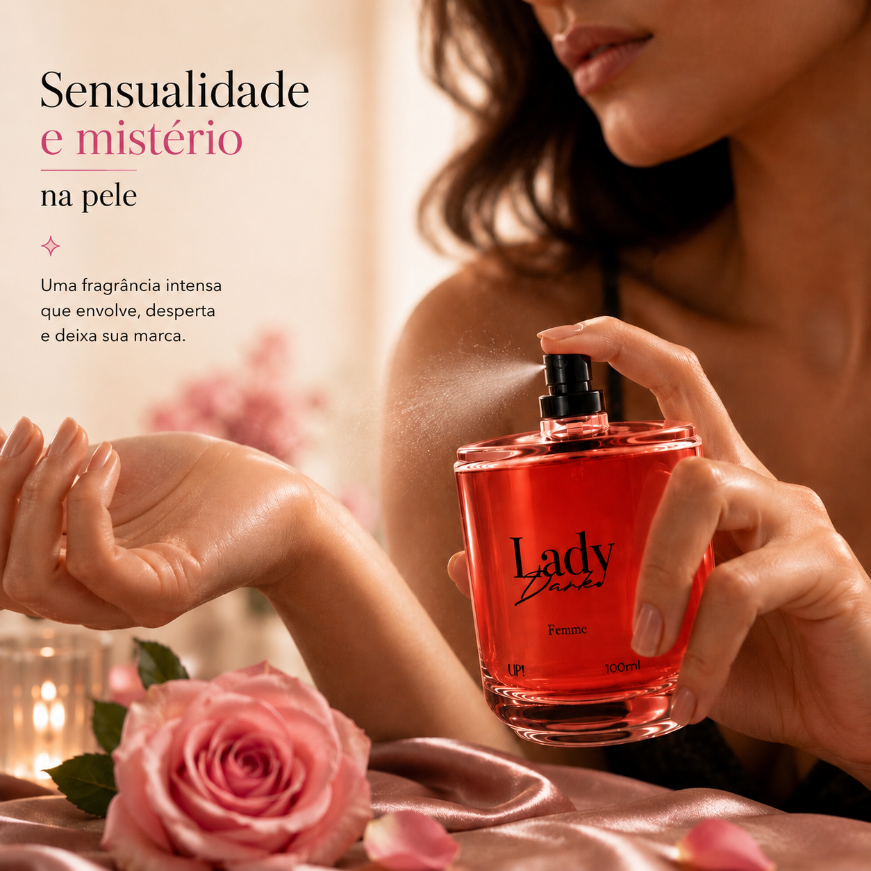 Perfume UP! Lady Dark Femme 100ml com Fragrância Intensa e Misteriosa - Imagem 6